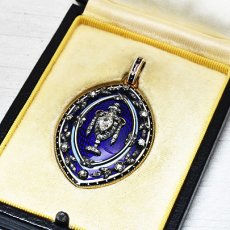 画像8: G.Sv.ダイヤモンドエナメルペンダント (8)