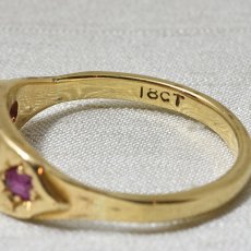 画像6: 18ct,ルビー・ダイヤモンドリング (6)