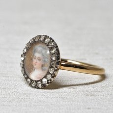 画像2: ゴールド・シルバー・ミニアチュール・ダイヤモンドブローチ (2)