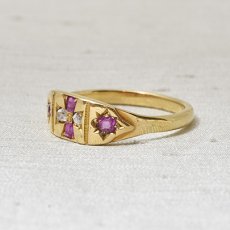 画像2: 18ct,ルビー・ダイヤモンドリング (2)