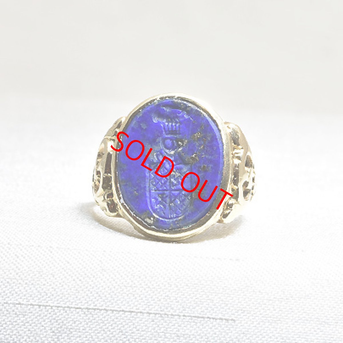 画像1: Sold 14ct.ラピスラズリインタリオリング (1)