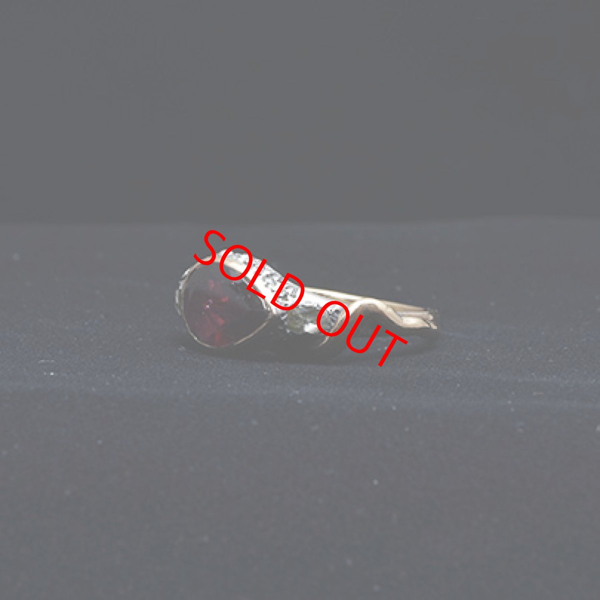 画像5: sold 18ct.ガーンネット パールダイヤモンドリング (5)