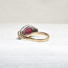 画像3: sold 18ct.ガーンネット パールダイヤモンドリング (3)