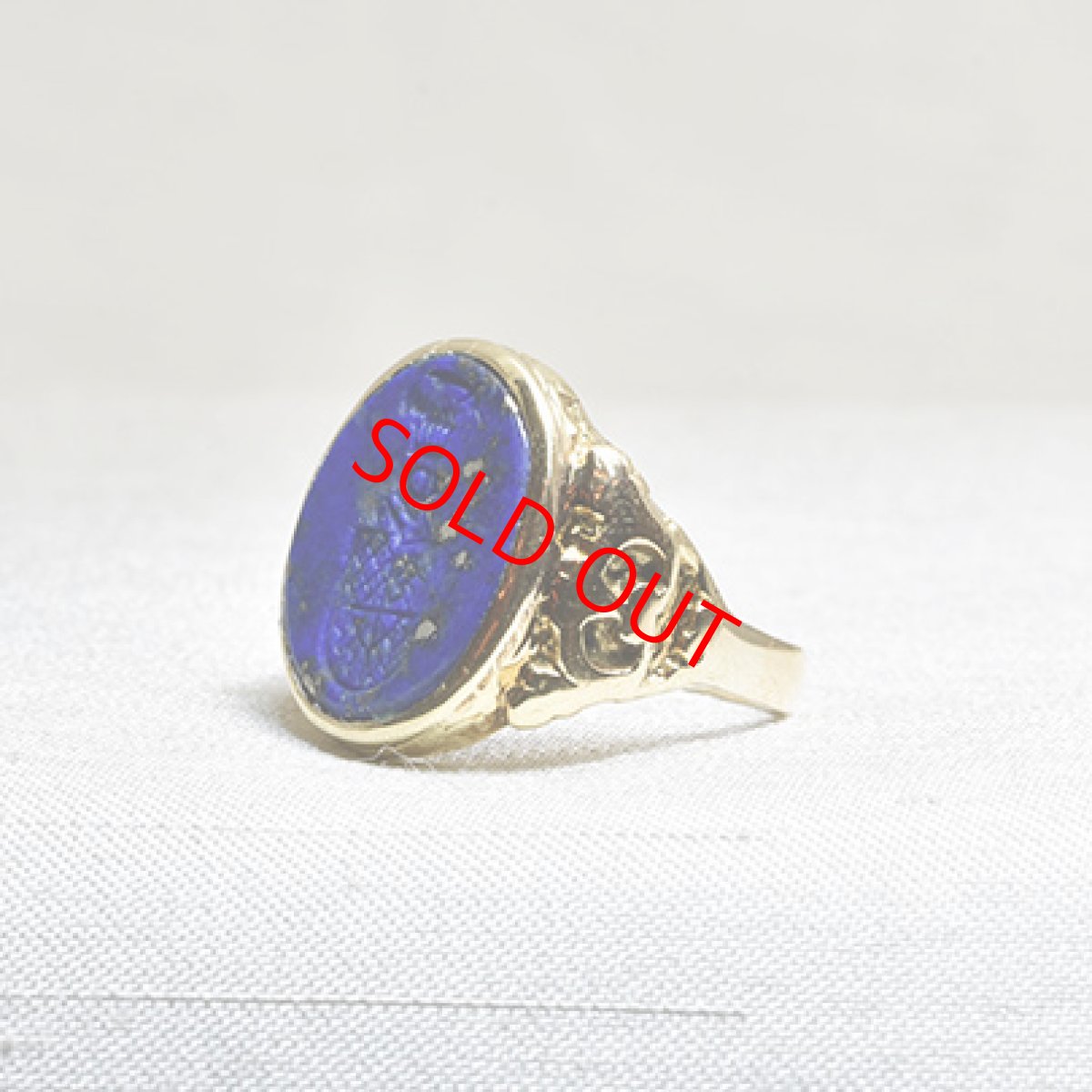 画像2: Sold 14ct.ラピスラズリインタリオリング (2)