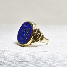 画像2: Sold 14ct.ラピスラズリインタリオリング (2)