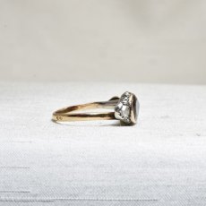 画像4: sold 18ct.ガーンネット パールダイヤモンドリング (4)
