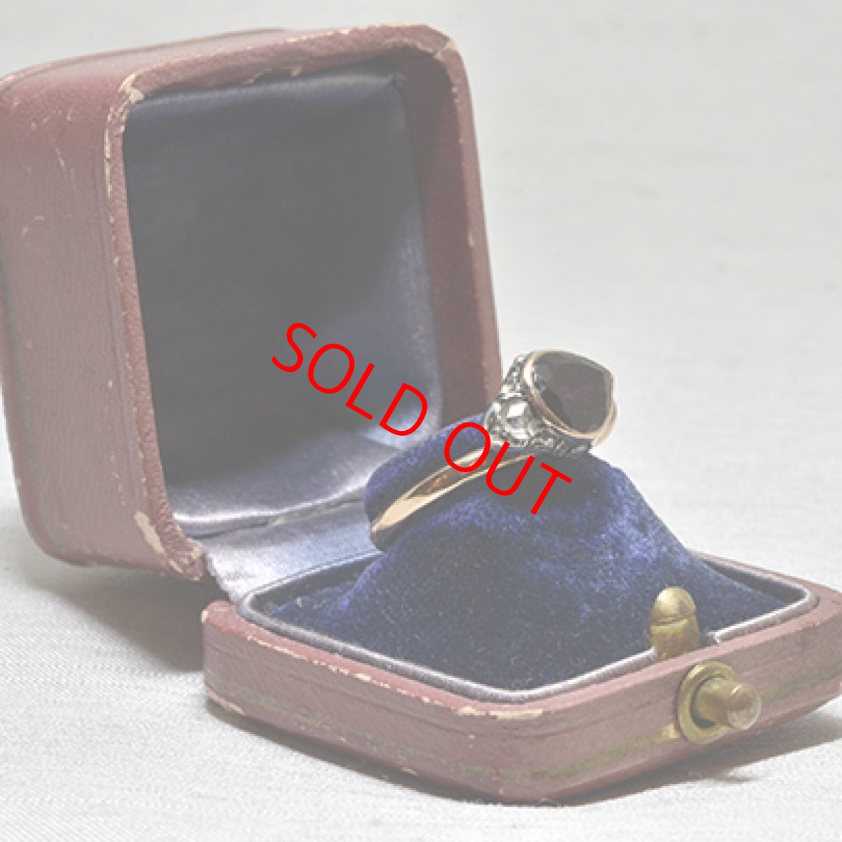 画像6: sold 18ct.ガーンネット パールダイヤモンドリング (6)