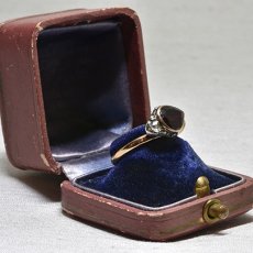 画像6: sold 18ct.ガーンネット パールダイヤモンドリング (6)
