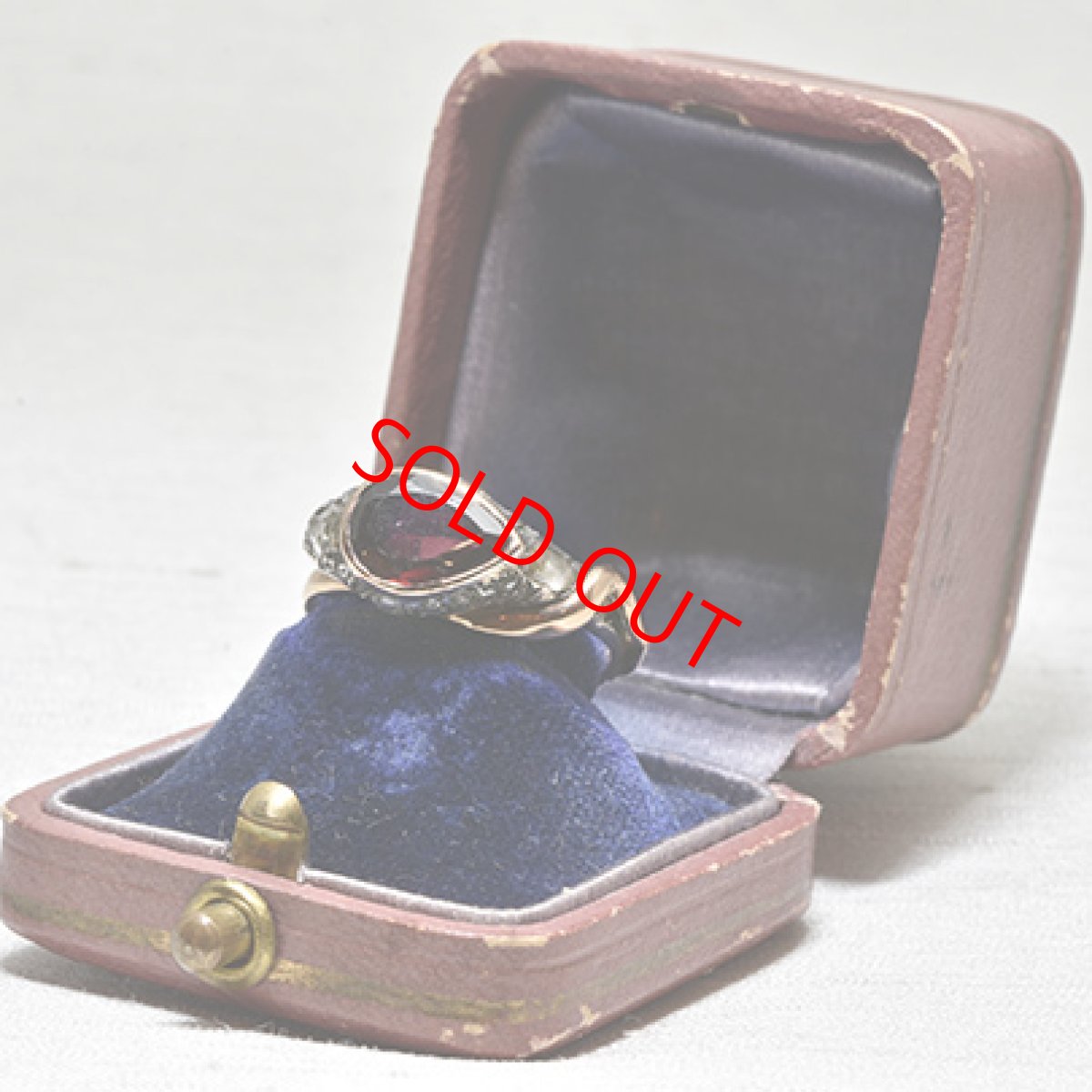 画像7: sold 18ct.ガーンネット パールダイヤモンドリング (7)