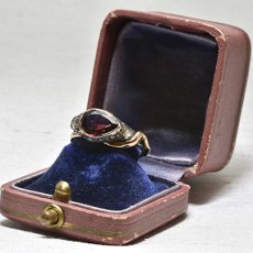 画像7: sold 18ct.ガーンネット パールダイヤモンドリング (7)