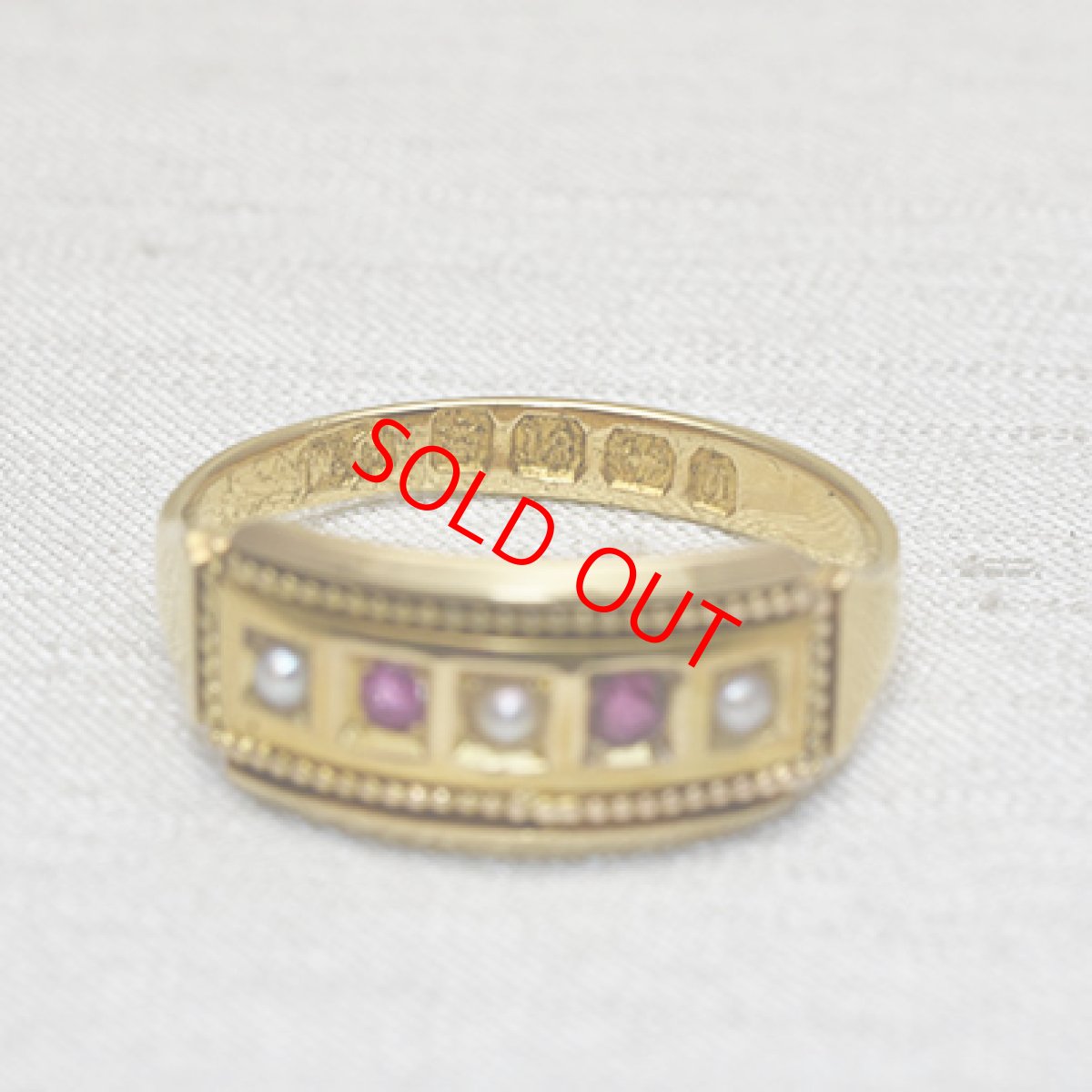 画像5: Sold 18ct.ルビー パールリング (5)