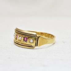 画像2: Sold 18ct.ルビー パールリング (2)