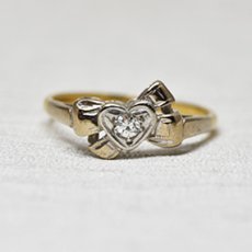 画像1: Sold 18ct,pt,ダイヤモンドリング (1)