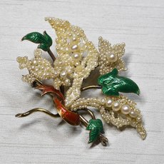 画像3: Sold sv,エナメル・パールブローチ (3)