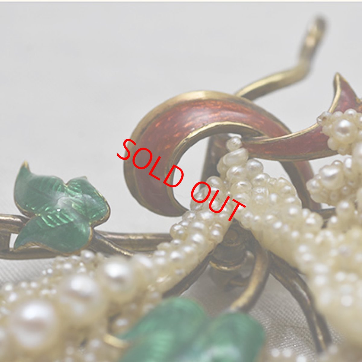 画像7: Sold sv,エナメル・パールブローチ (7)