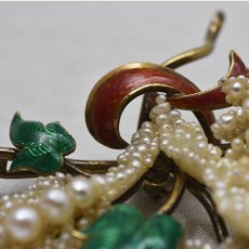 画像7: Sold sv,エナメル・パールブローチ (7)