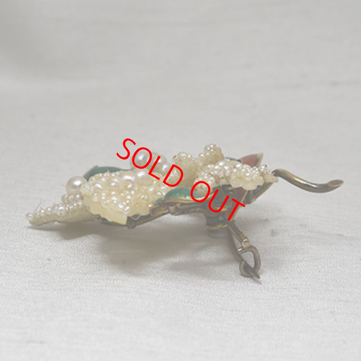 画像5: Sold sv,エナメル・パールブローチ (5)