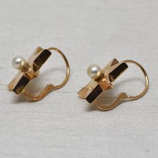 画像2: Sold 18ct,パールイヤリング (2)