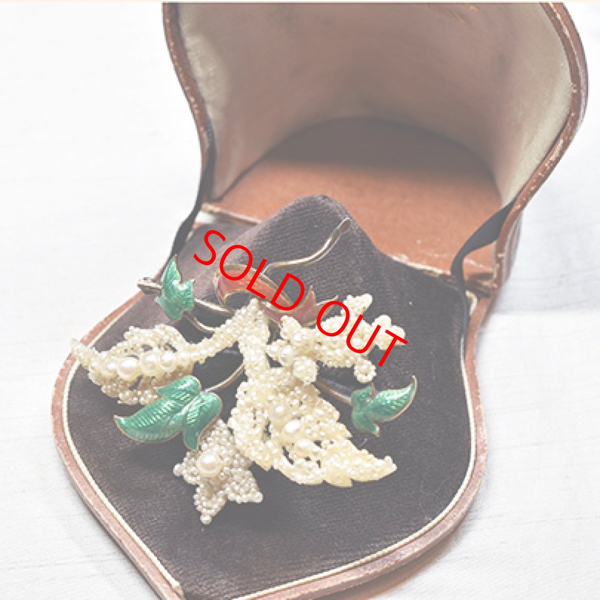 画像9: Sold sv,エナメル・パールブローチ (9)