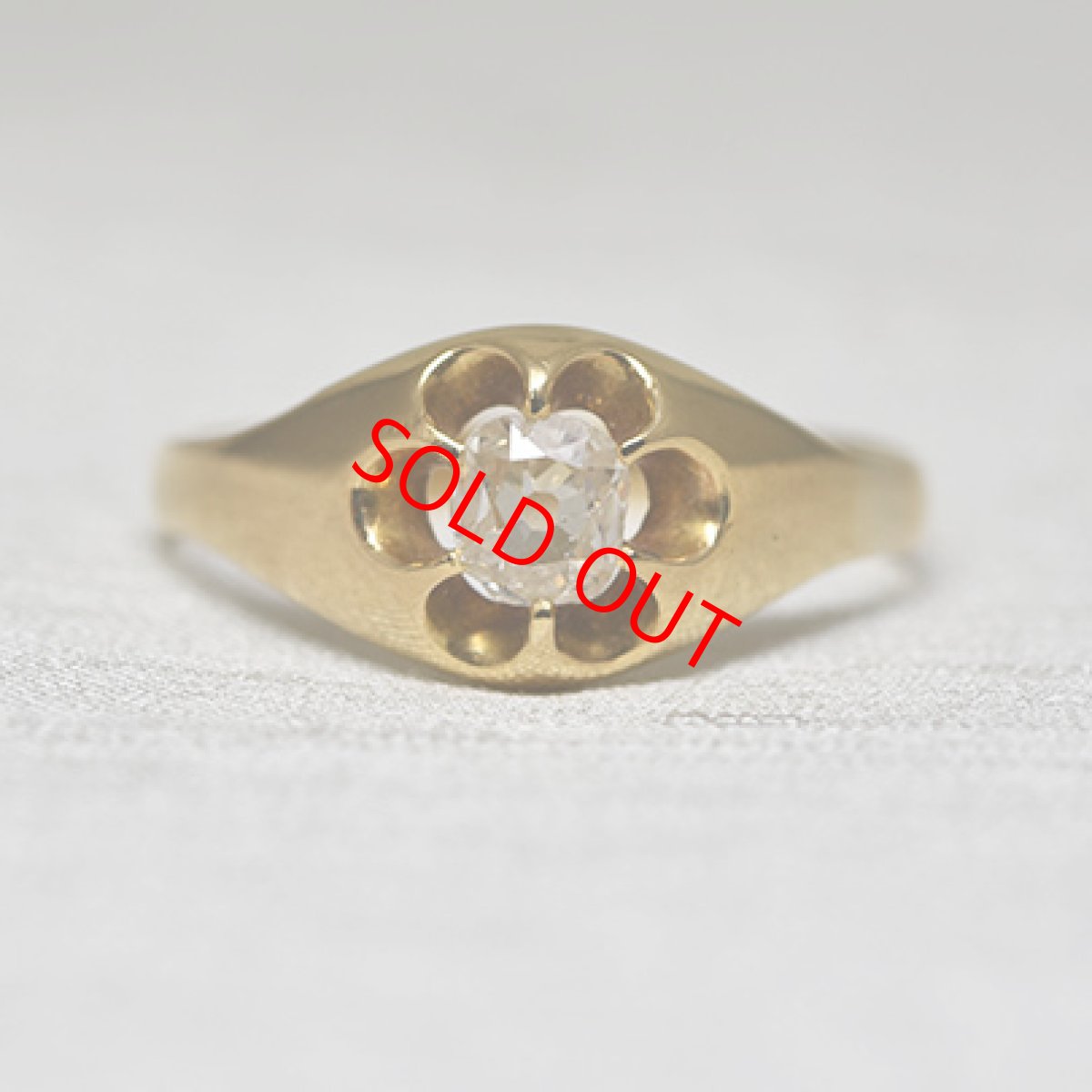 画像1: sold 18ct,ダイヤモンドリング (1)