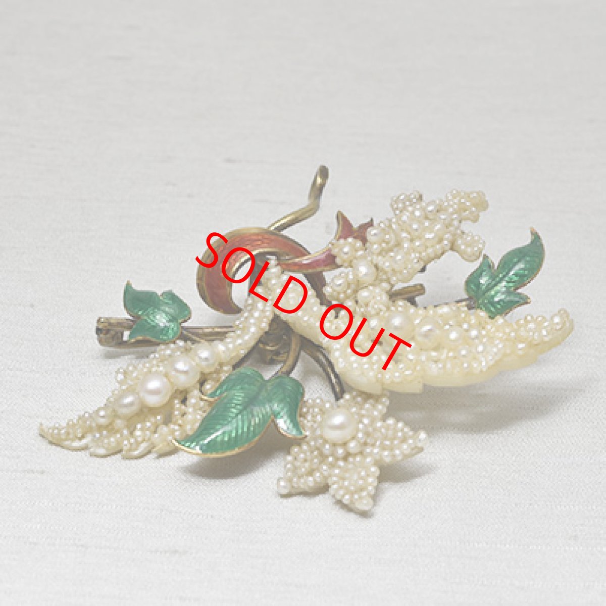 画像4: Sold sv,エナメル・パールブローチ (4)