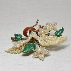 画像4: Sold sv,エナメル・パールブローチ (4)