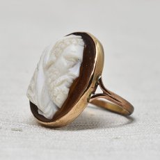 画像2: 9ct,ストーンカメオリング (2)