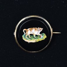 画像5:  ゴールド・ローマンモザイクブローチ (5)