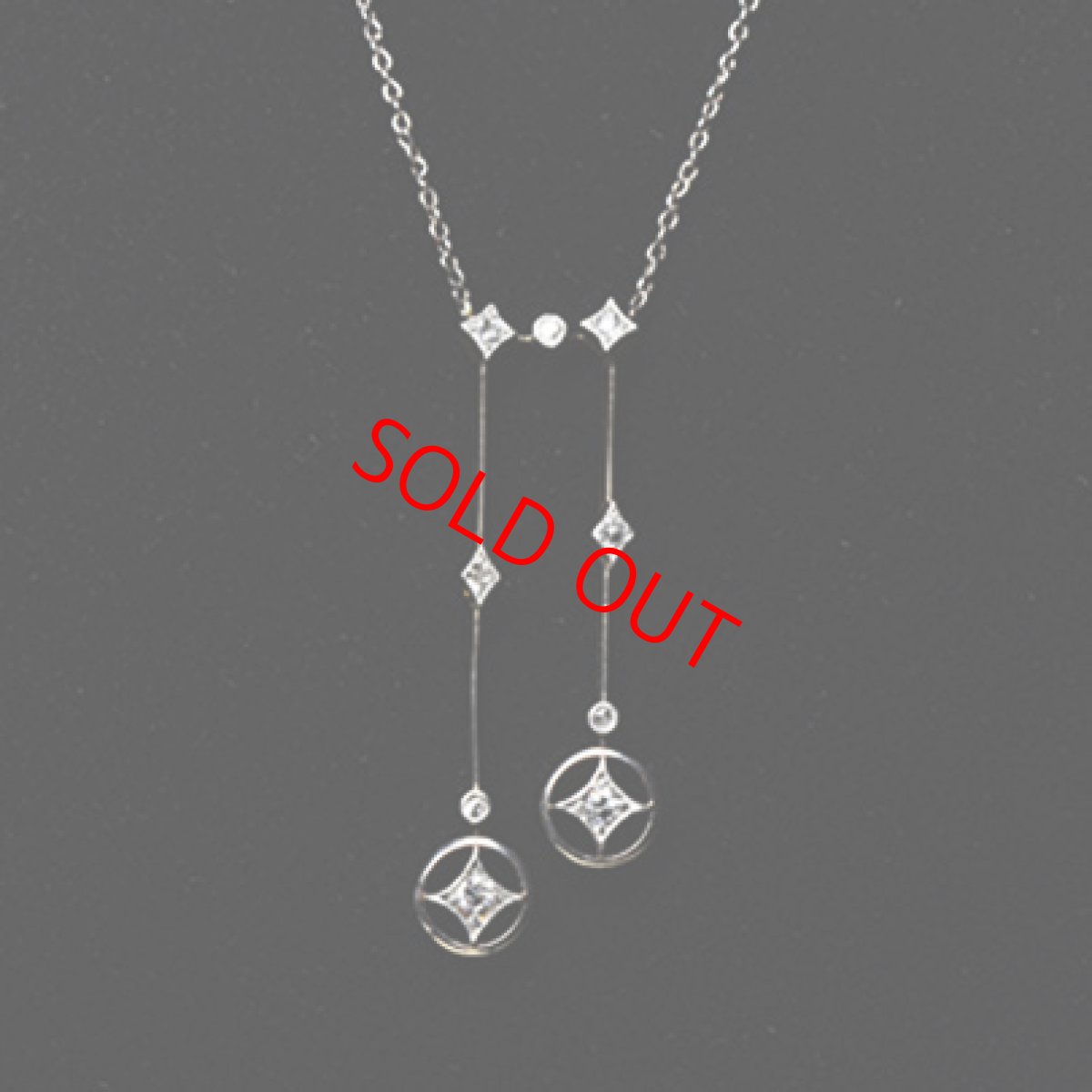 画像5: Sold ゴールド・（pt.）・ダイヤモンド・ネグリジェネックレス (5)