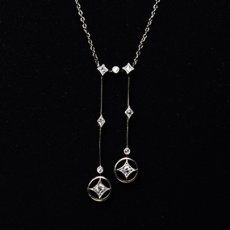 画像5: Sold ゴールド・（pt.）・ダイヤモンド・ネグリジェネックレス (5)