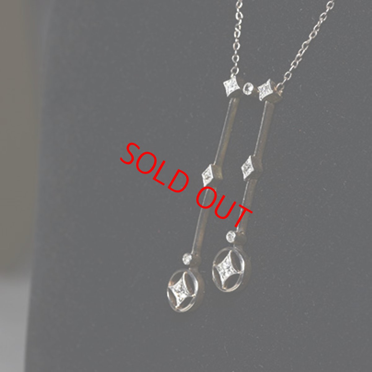 画像8: Sold ゴールド・（pt.）・ダイヤモンド・ネグリジェネックレス (8)