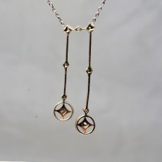 画像4: Sold ゴールド・（pt.）・ダイヤモンド・ネグリジェネックレス (4)