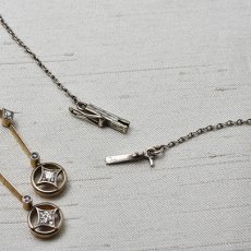 画像7: Sold ゴールド・（pt.）・ダイヤモンド・ネグリジェネックレス (7)