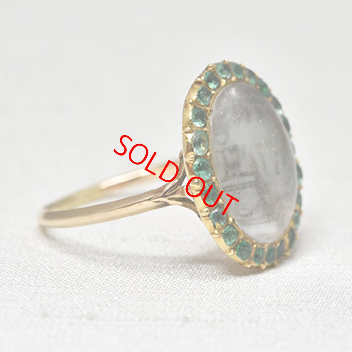 画像5: Sold 14ct,エメラルド・モーニングリング (5)