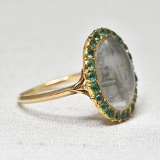 画像5: Sold 14ct,エメラルド・モーニングリング (5)