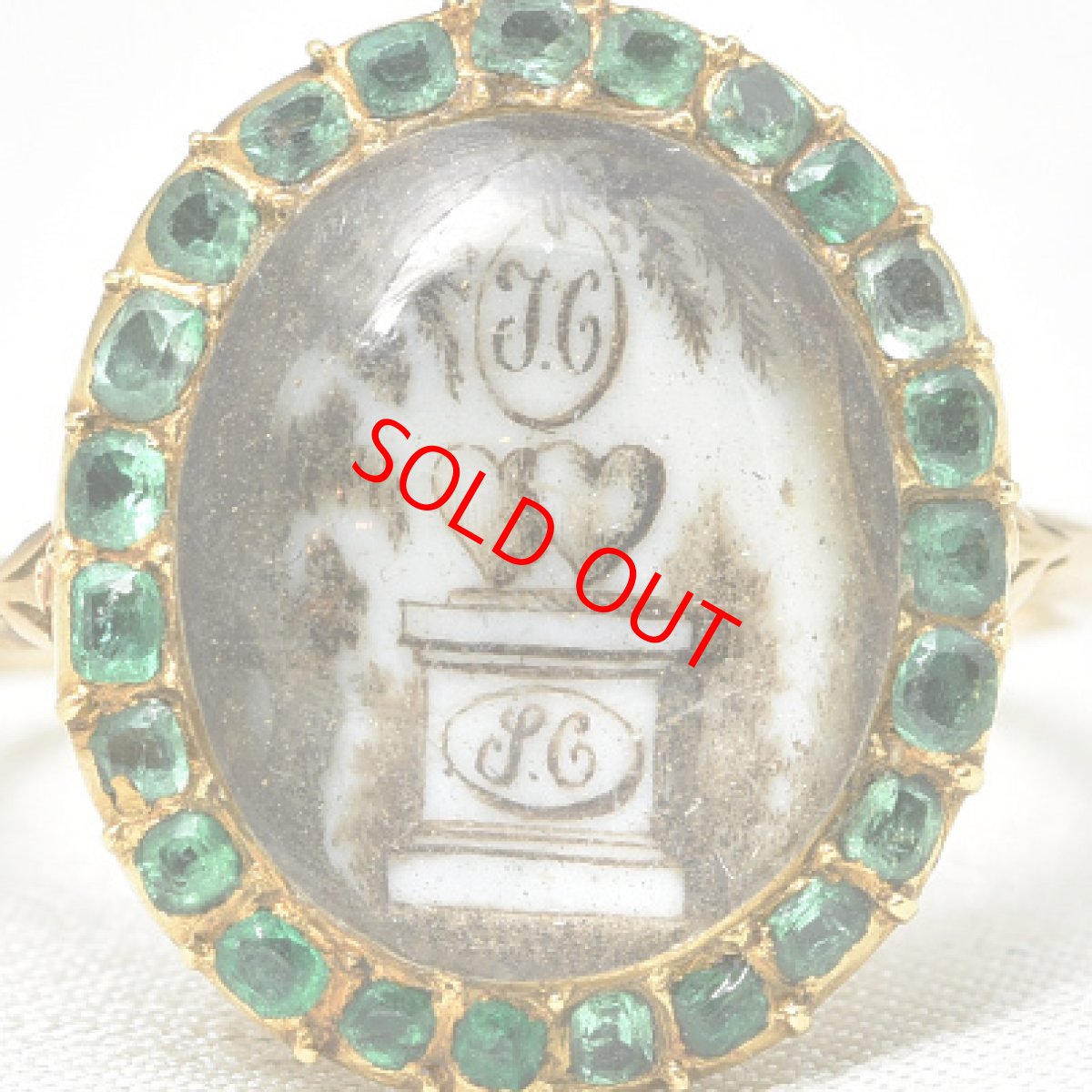 画像7: Sold 14ct,エメラルド・モーニングリング (7)