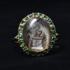 画像6: Sold 14ct,エメラルド・モーニングリング (6)