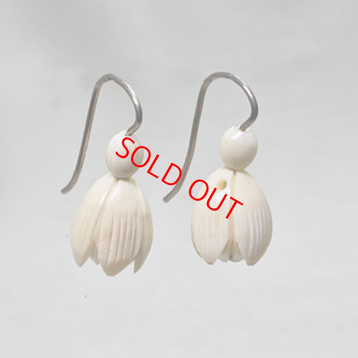 画像2: sold Sv,アイヴォリーイヤリング (2)