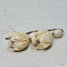 画像4: sold Sv,アイヴォリーイヤリング (4)