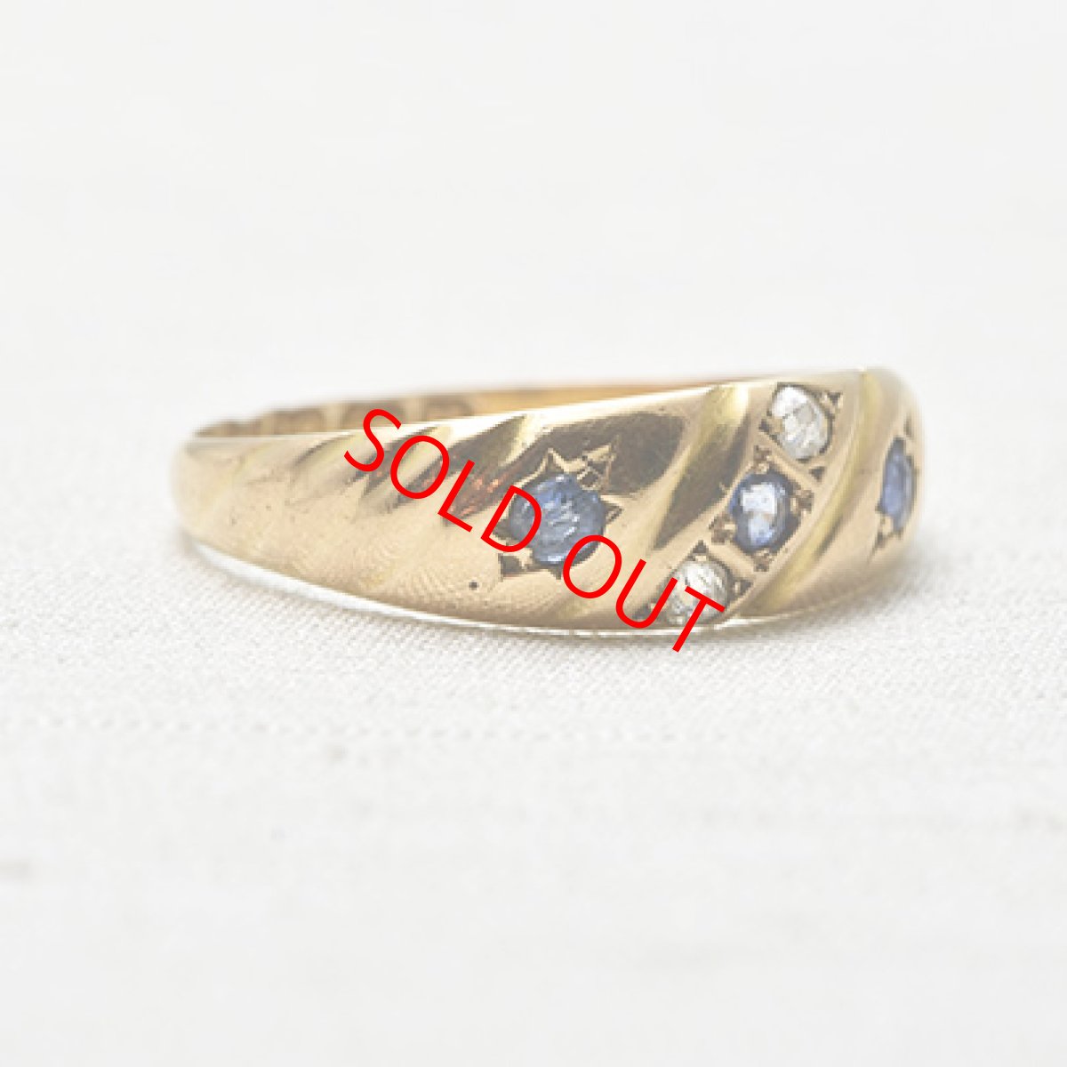 画像5: Sold 18ct,ダイヤモンド・サファイアリング (5)