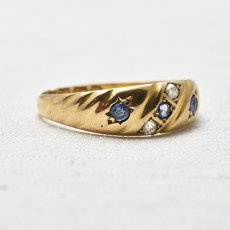 画像5: Sold 18ct,ダイヤモンド・サファイアリング (5)