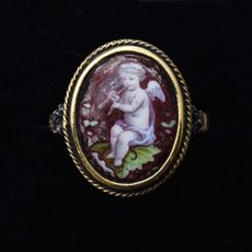 画像8: Sold 18ct,シルバー・エナメルリング (8)