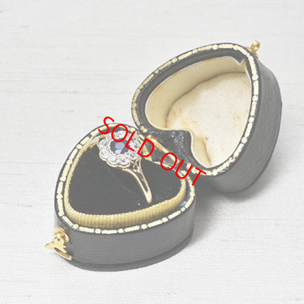 画像7: Sold ゴールド・（pt）・サファイア・ダイヤモンドリング (7)