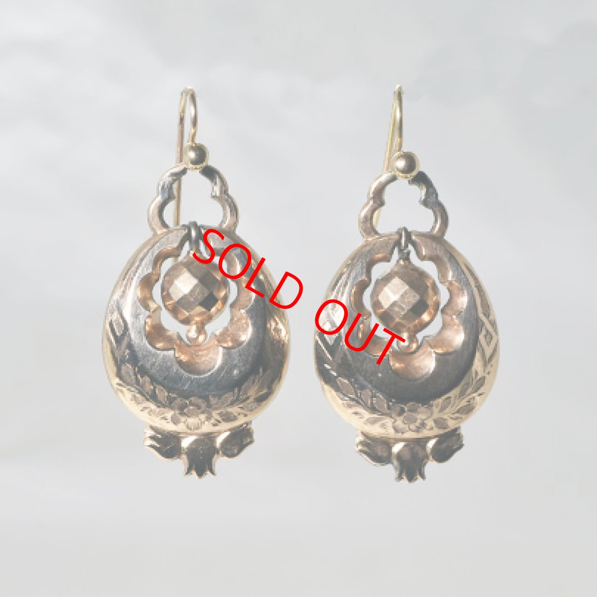 画像1: Sold 9ct,イヤリング (1)