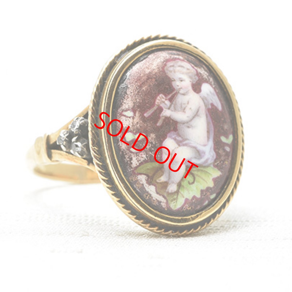 画像6: Sold 18ct,シルバー・エナメルリング (6)