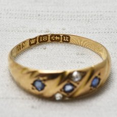 画像6: Sold 18ct,ダイヤモンド・サファイアリング (6)