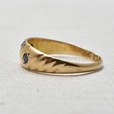画像3: Sold 18ct,ダイヤモンド・サファイアリング (3)