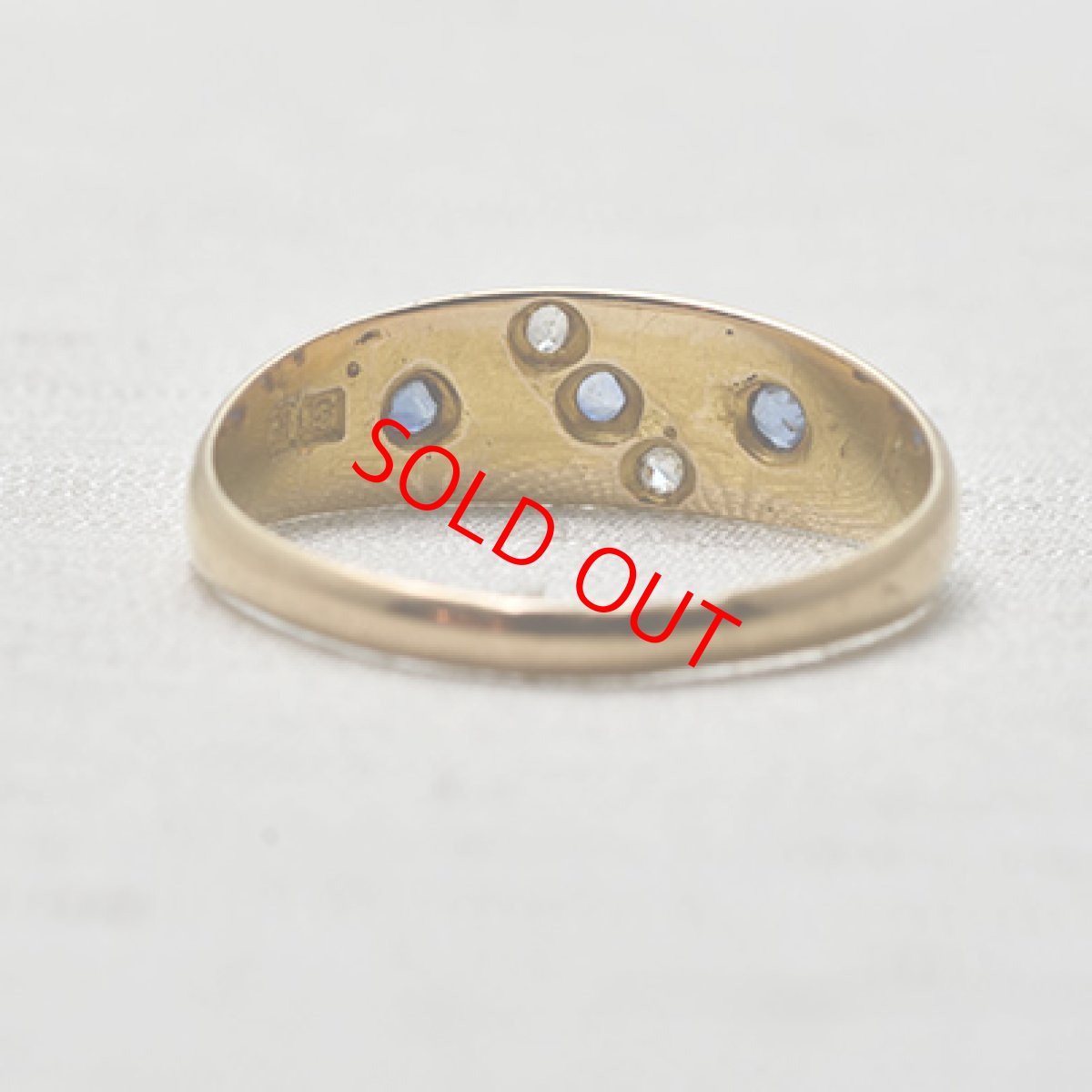 画像4: Sold 18ct,ダイヤモンド・サファイアリング (4)