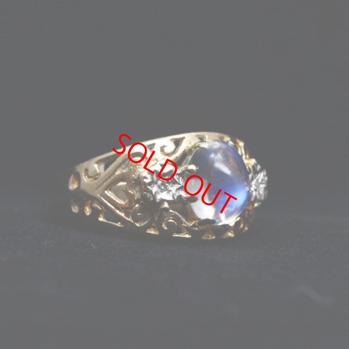 画像5: Sold９ct.ラブラドライト ダイヤリング (5)
