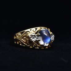 画像5: Sold９ct.ラブラドライト ダイヤリング (5)